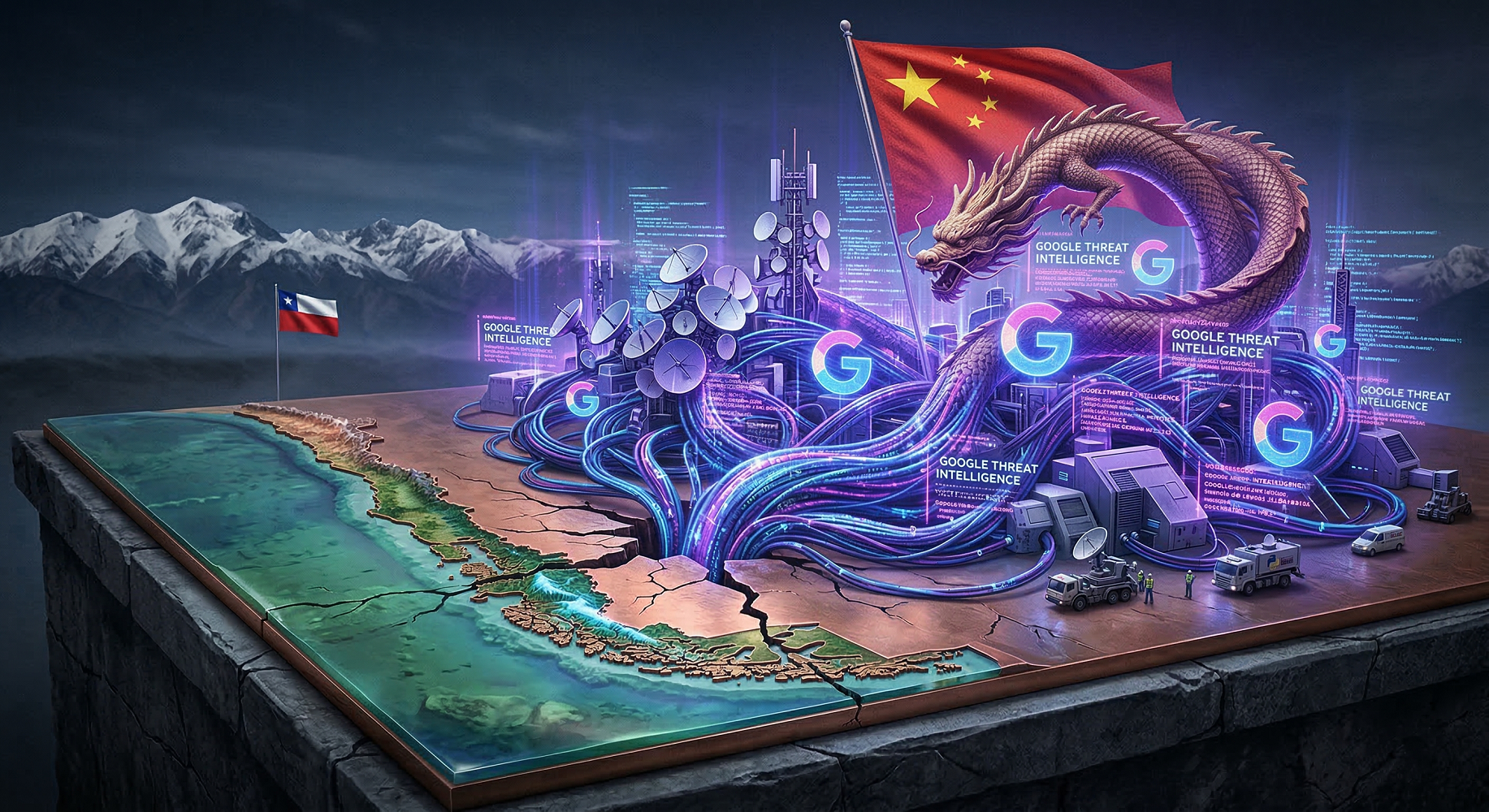 Alerta en Chile por "GRIDTIDE": Google desmantela red de espionaje chino que infiltró infraestructura nacional