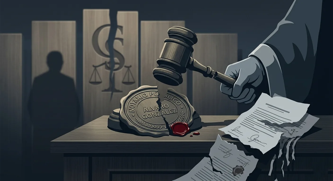 Corte de Santiago remueve a notario Álvaro González por falsificación de escrituras