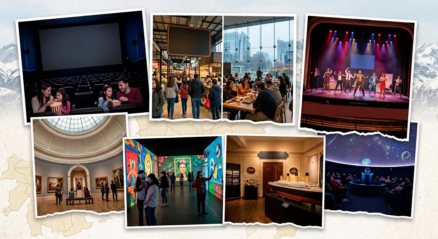 Panoramas bajo techo en Santiago para este fin de semana: cine, museos, teatro y más