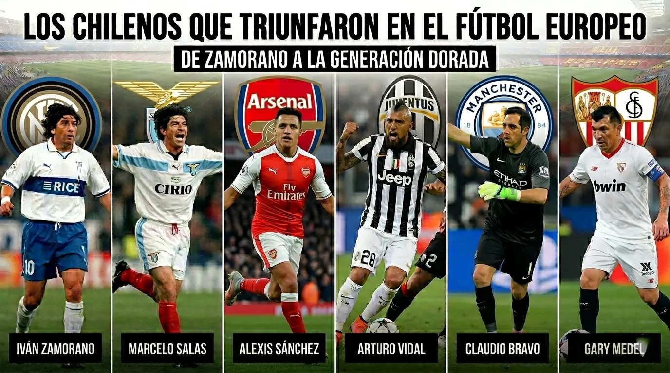 Los chilenos que triunfaron en el fútbol europeo: de Zamorano a la Generación Dorada